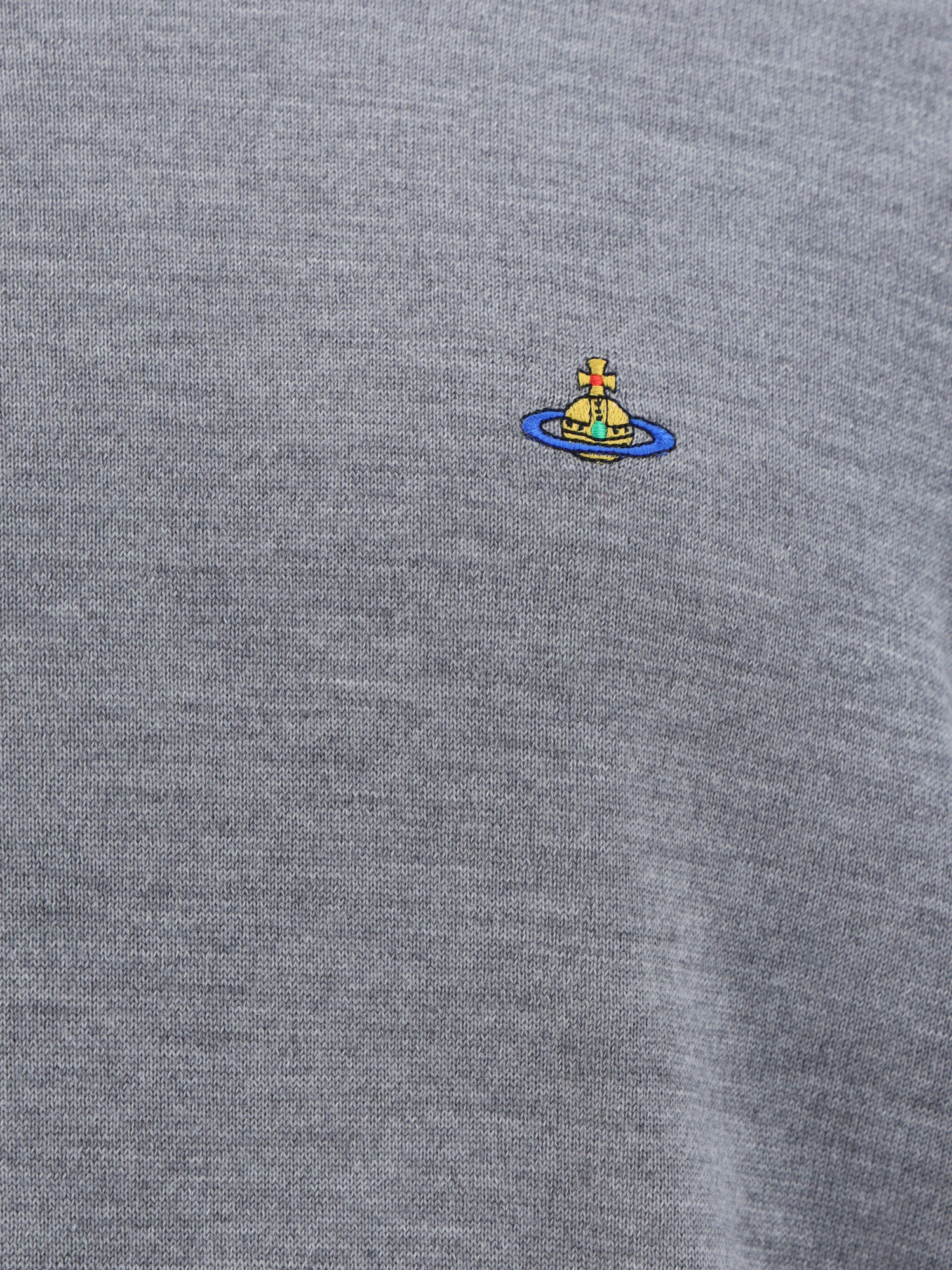 Vivienne Westwood Orb-embroidery Wool Sweater In Gray