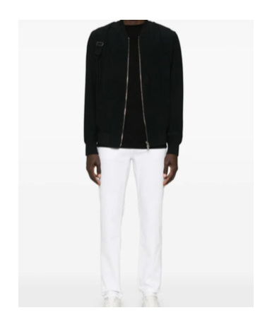 7 For All Mankind Slimmy Tapered Luxe Performance Jeans In White