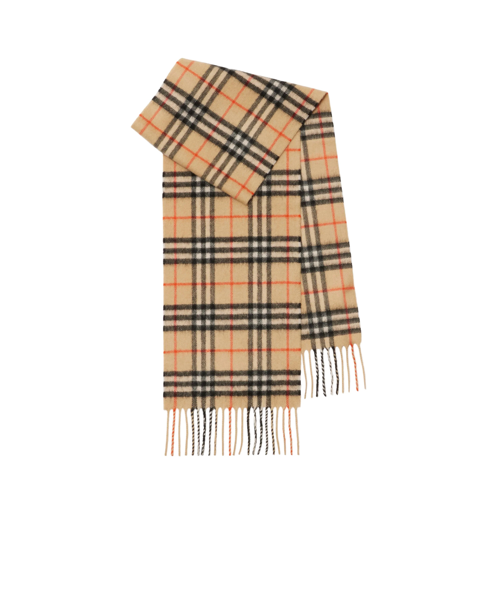 Burberry Vintage Check Cashmere Scarf In Nude