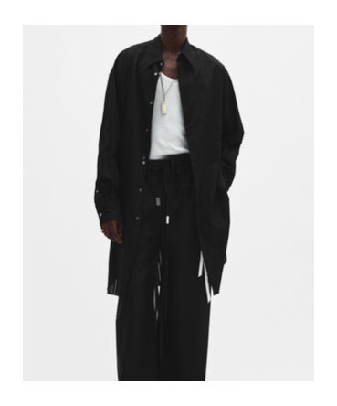 Ann Demeulemeester Dagbart Long Loose Shirt In Black