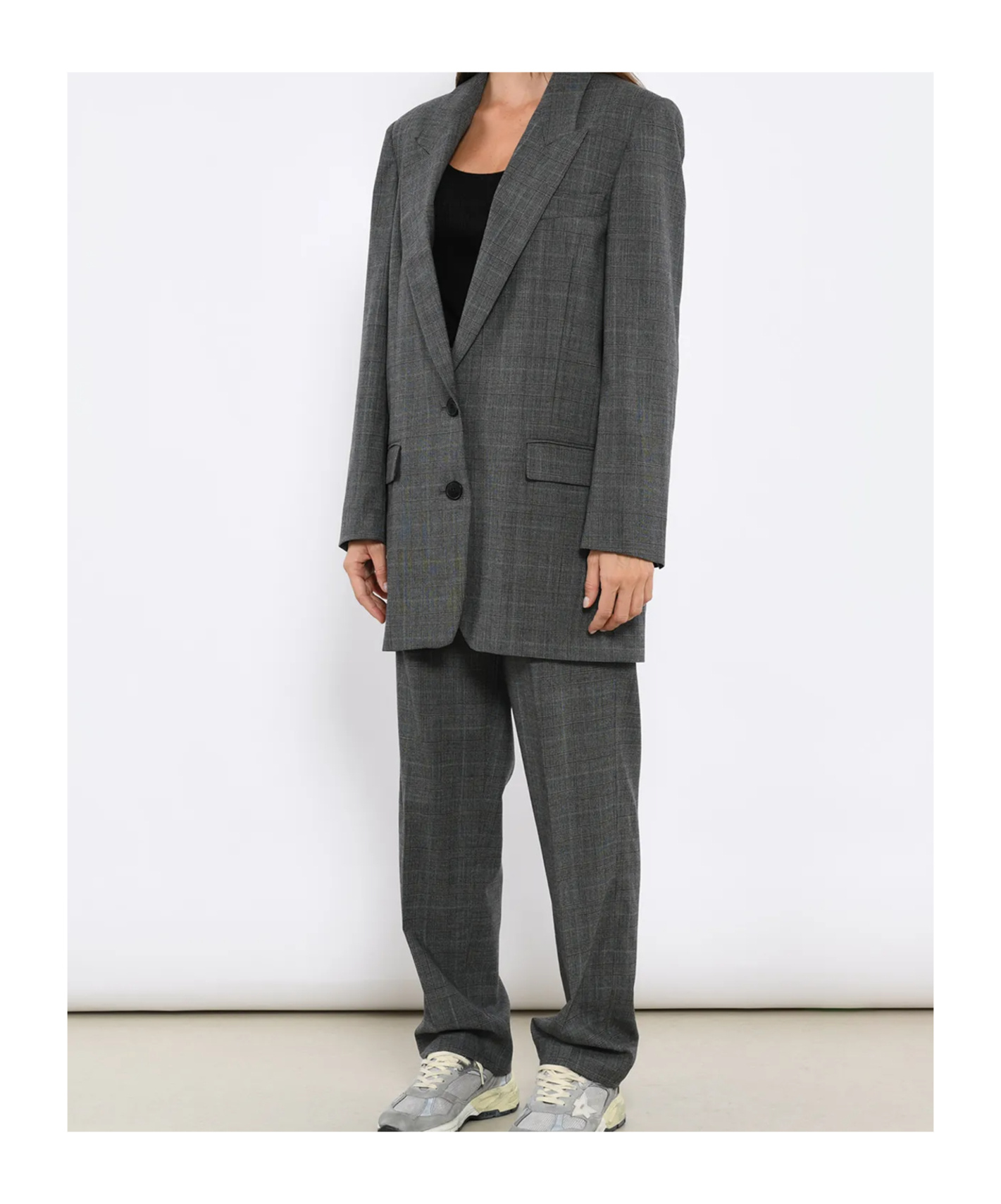Isabel Marant Étoile Priska High-waist Plaid Trousers In Black