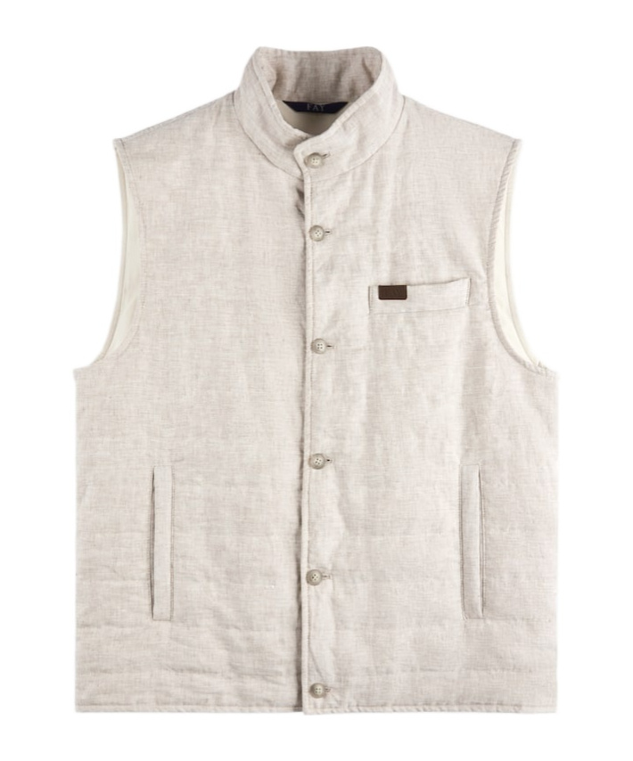 Fay Quilted Vest In Grey