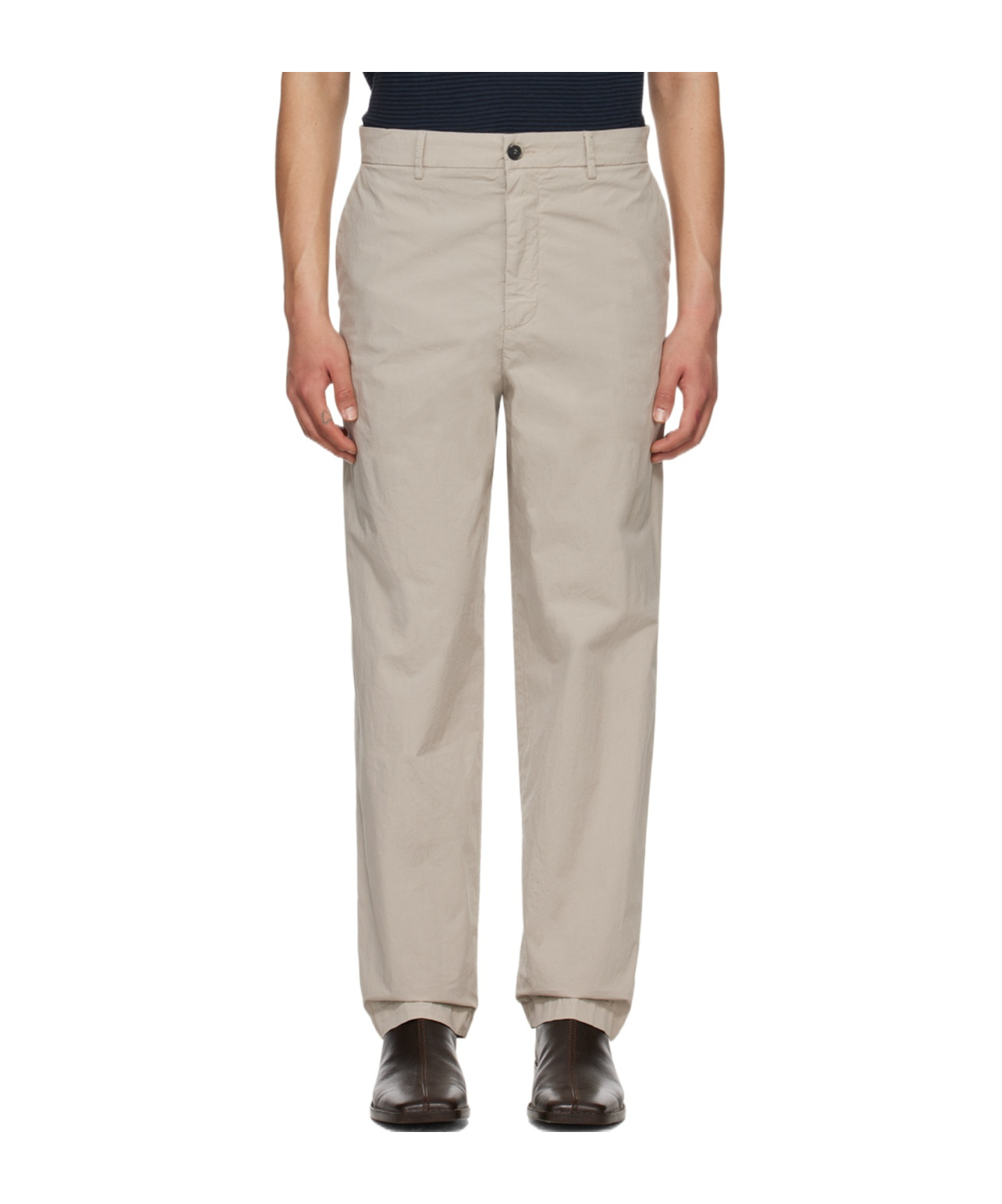 BARENA VENEZIA MID-RISE LOOSE-LEG TROUSERS 
