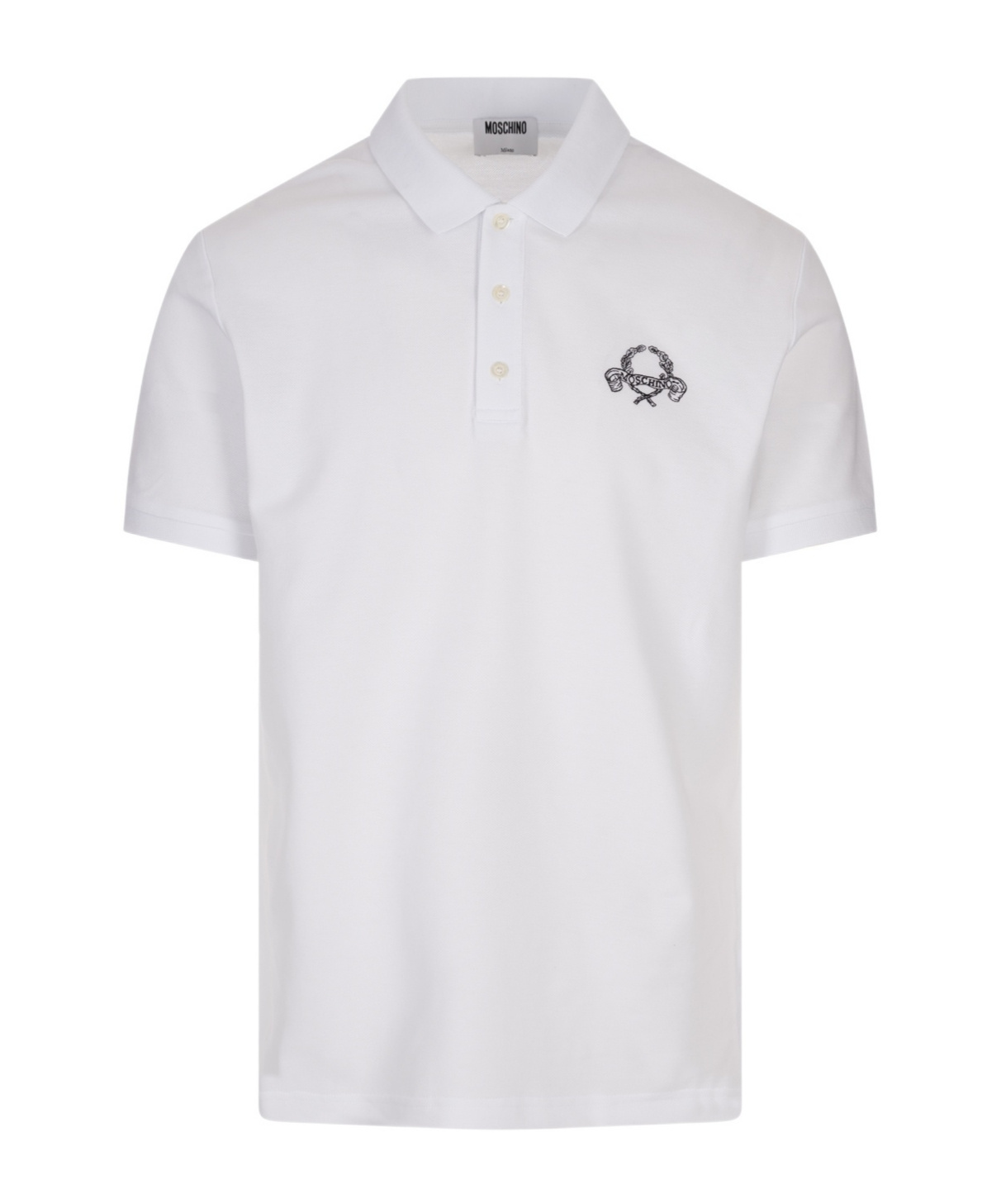 Moschino Short Sleeve Polo Shirt In White