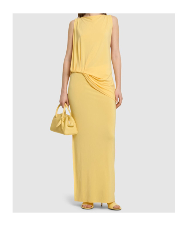 Jacquemus Draped Maxi Dress With Side Slit