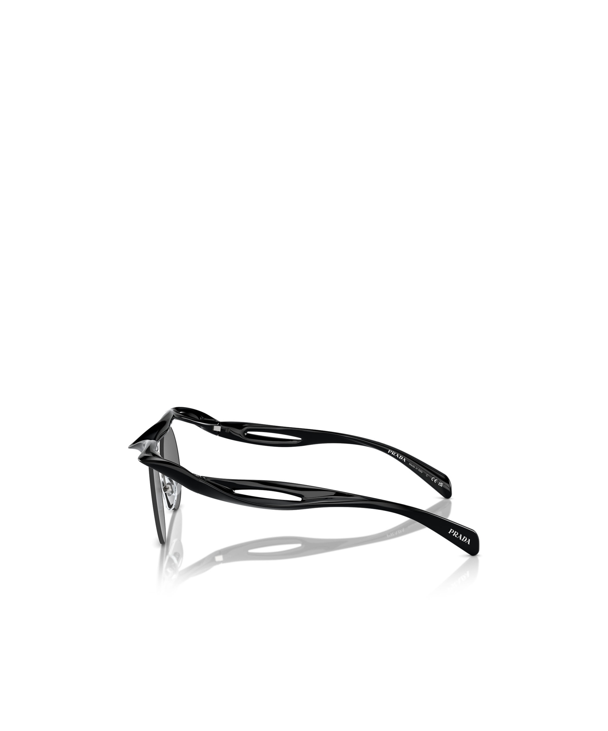 Prada Eyewear Round Frame Sunglasses In Black