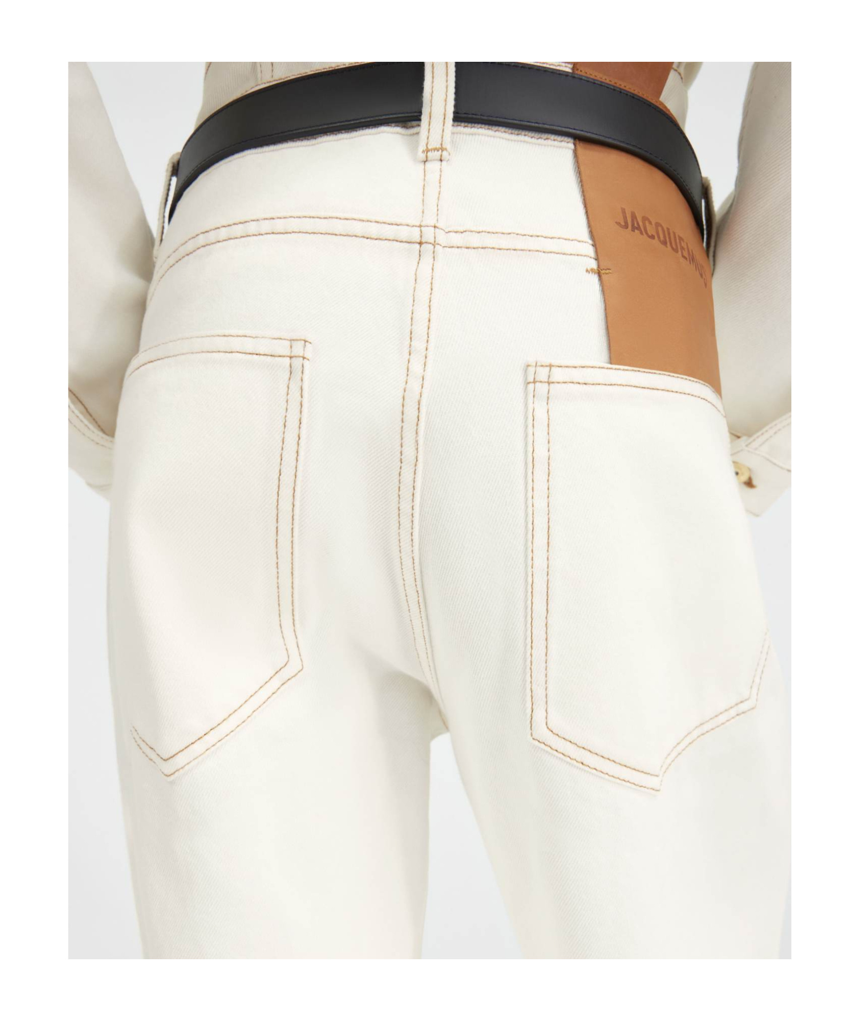 Jacquemus Belt-loop Jeans In White