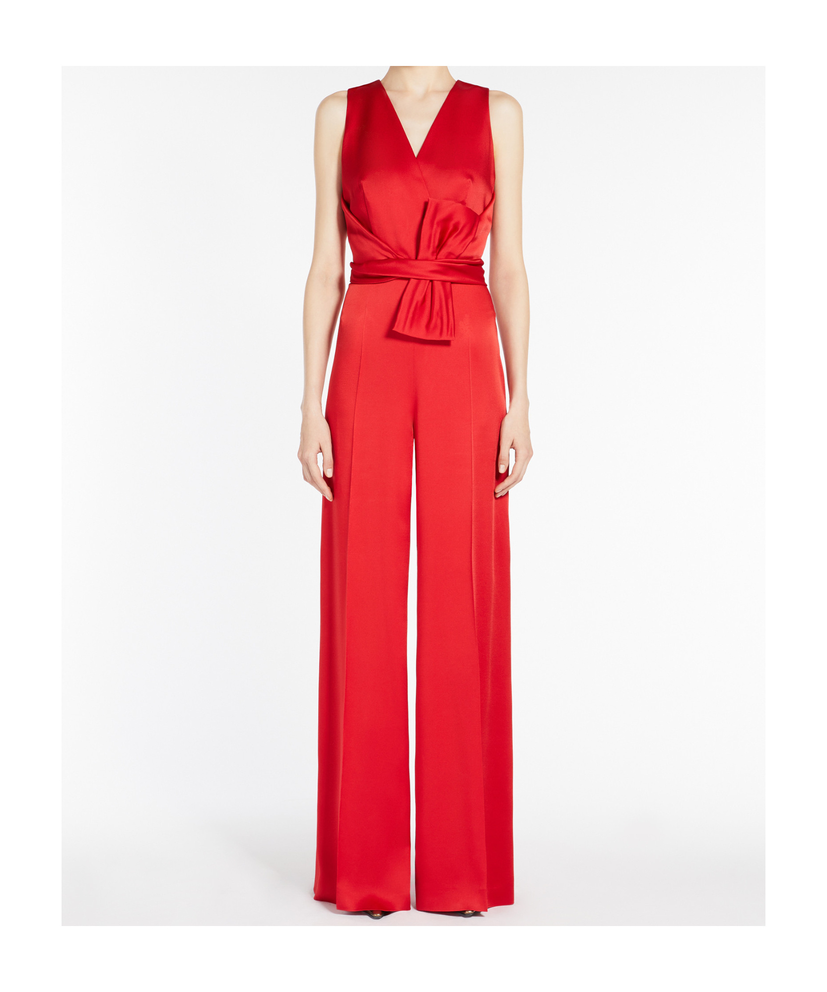Max Mara Sleeveless Jumpsuit In Red
