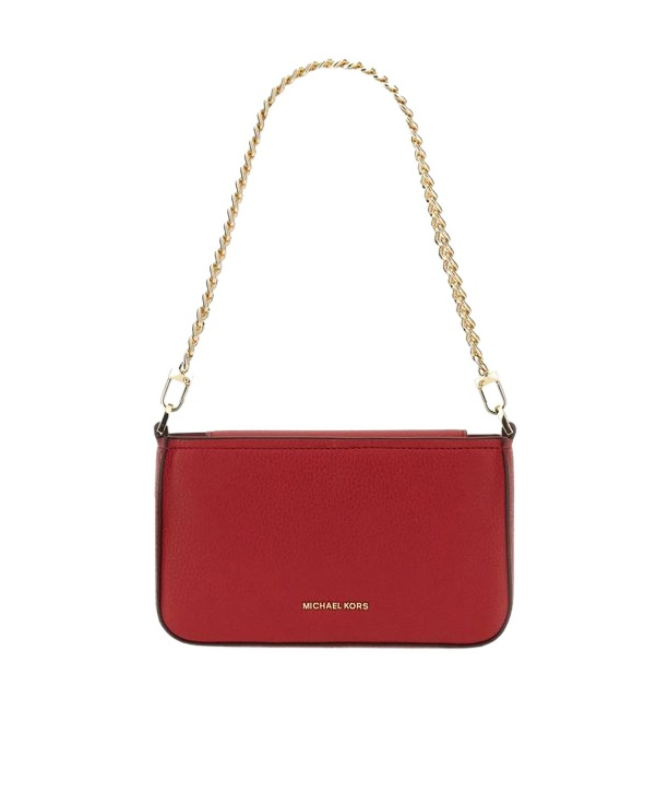 Michael Michael Kors Bryant Small Pebbled Convertible Pouch In Red