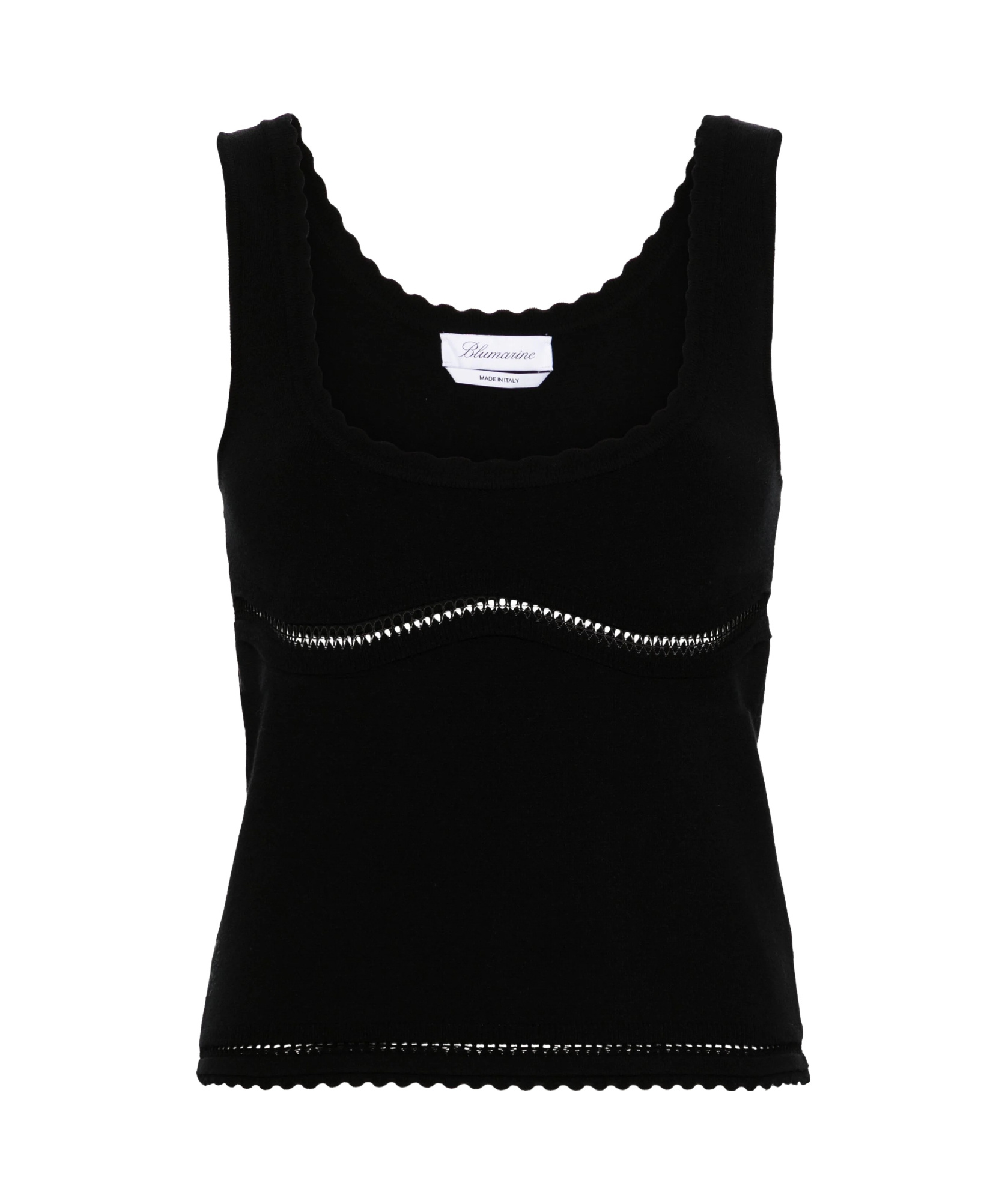 Blumarine Cut-out Detailed Tank Top In Black