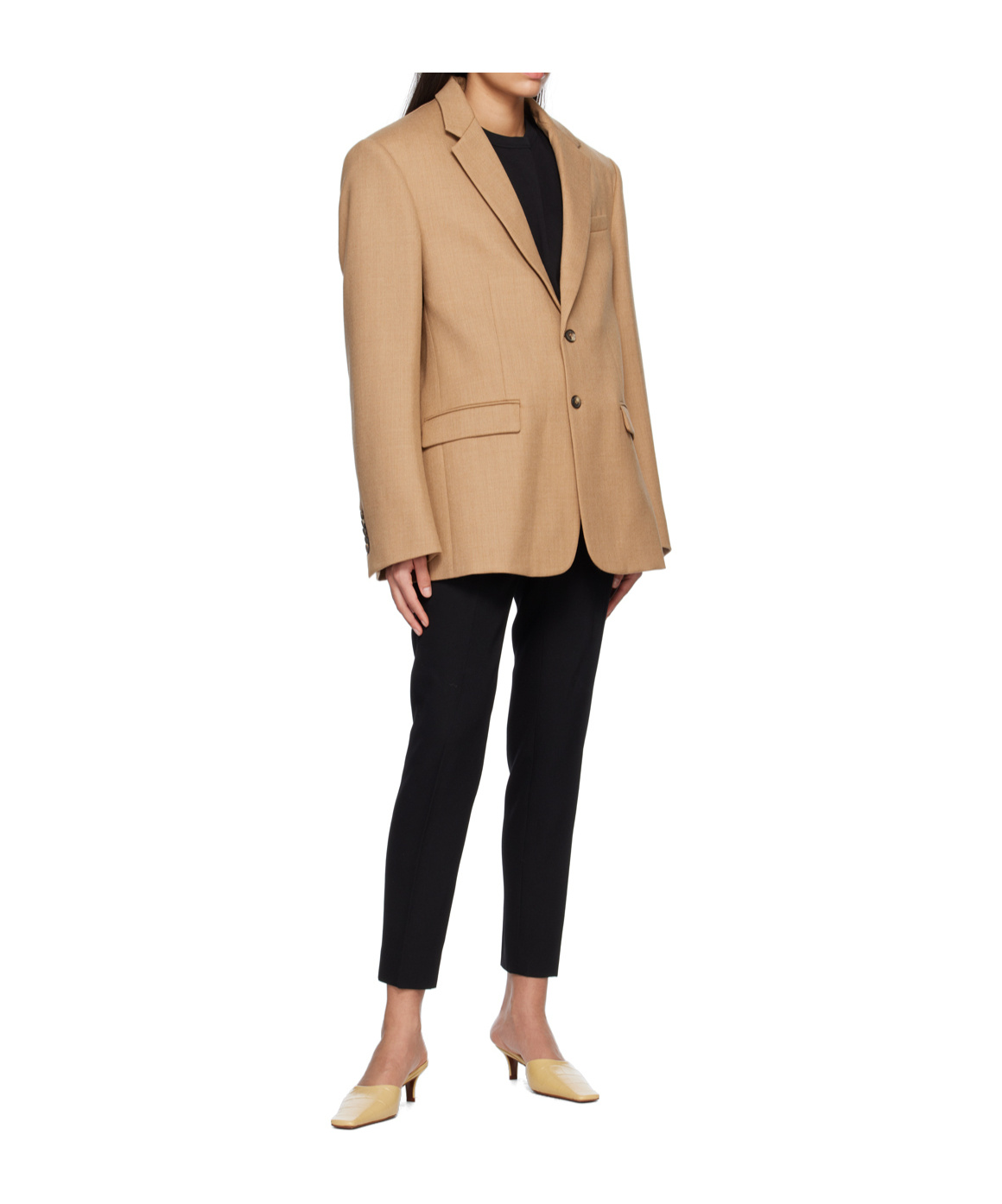 Wardrobe.nyc Single-breasted Long Sleeve Suit Jacket In Brown