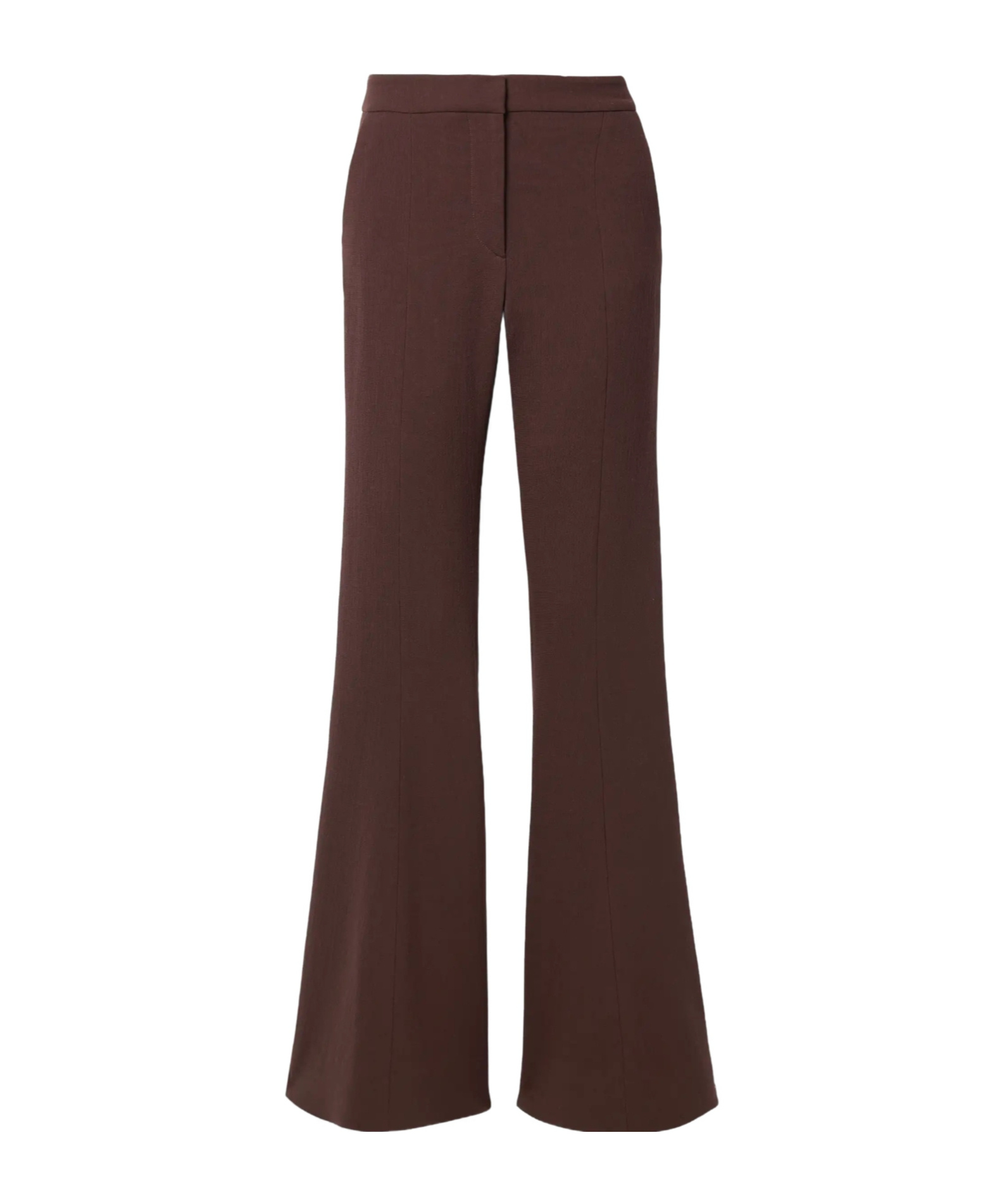 Gabriela Hearst Desmond Wool-crepe Flared Pants In Red