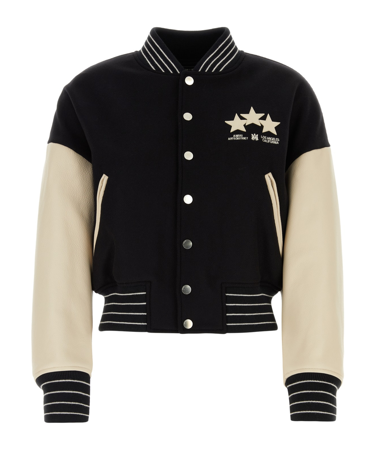Amiri Stars Colour-block Bomber Jacket In Black