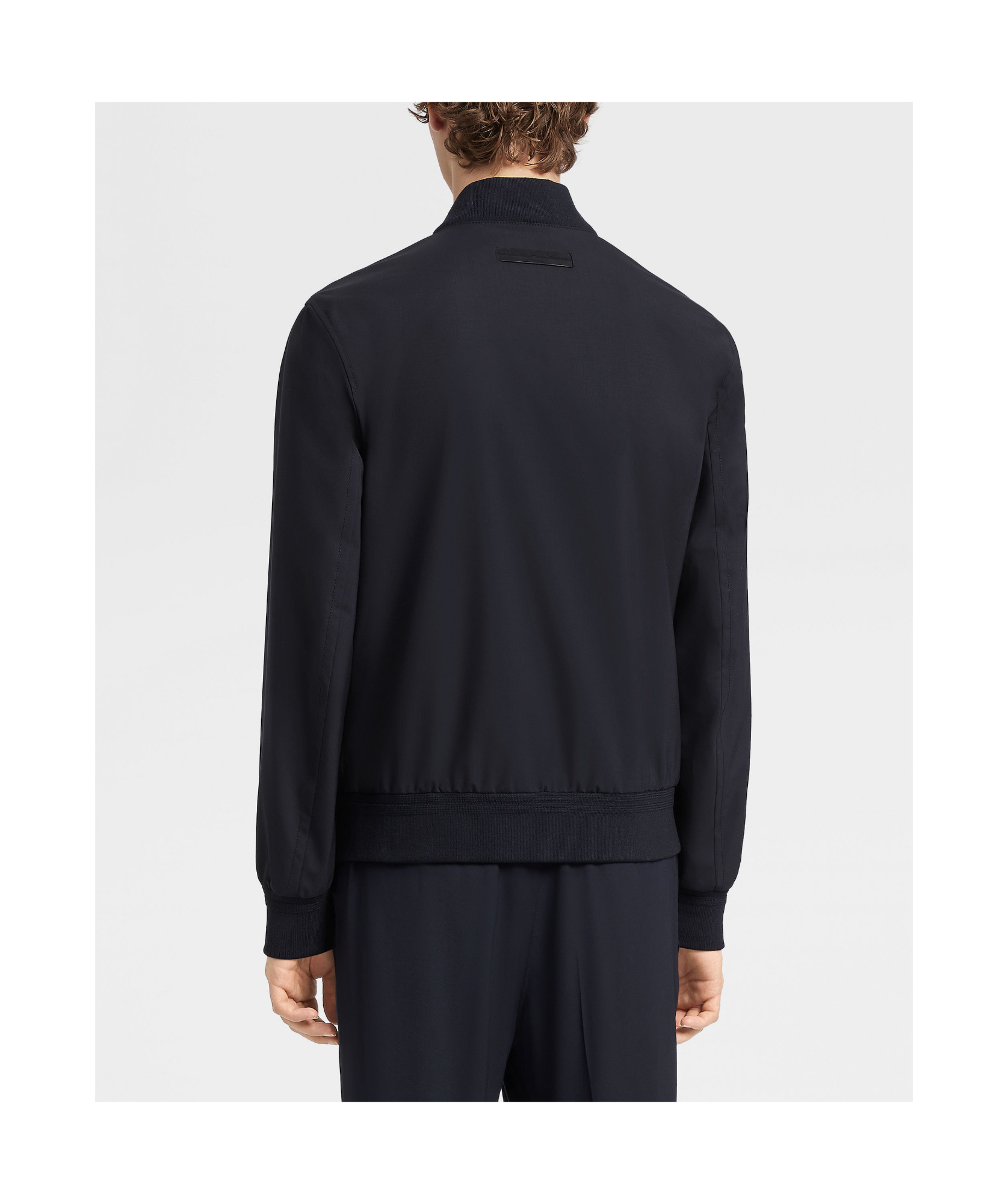 Shop Zegna Zipped Bomber Jacket In Black