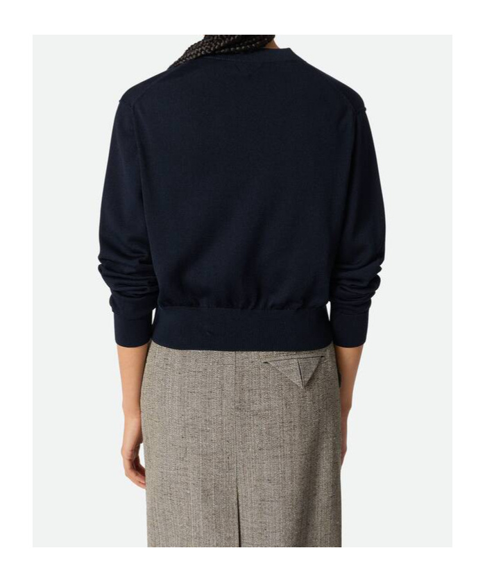 Bottega Veneta Twin-set In Misto Cotone Blu Notte  Donna In Blue