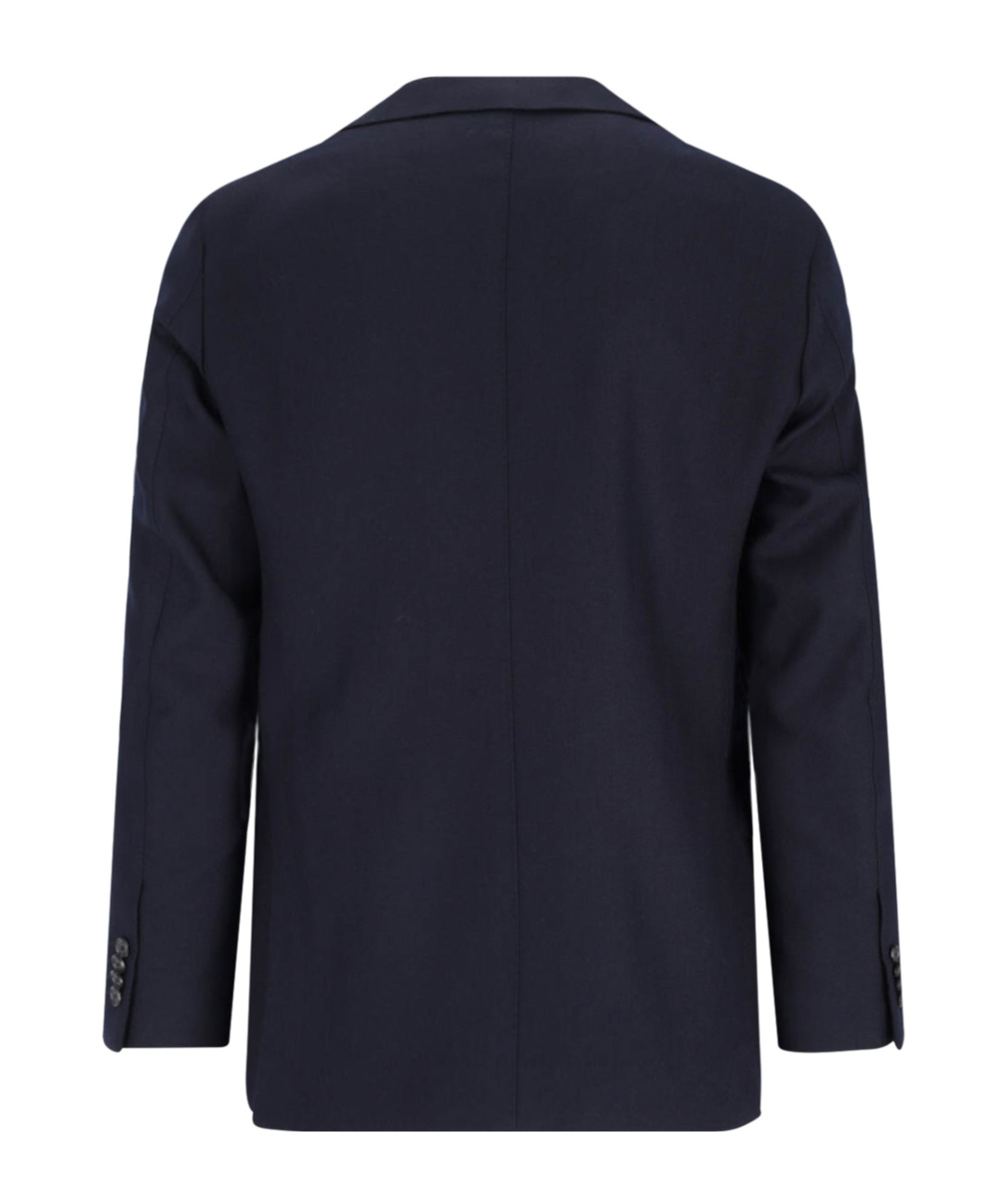 Caruso Tailored Black Herringbone Jacket With Notched Lapel In Blue
