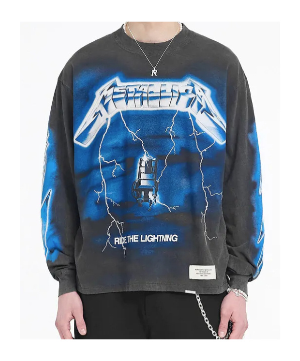 Represent Ative X Metallica Round-collar T-shirt In Black
