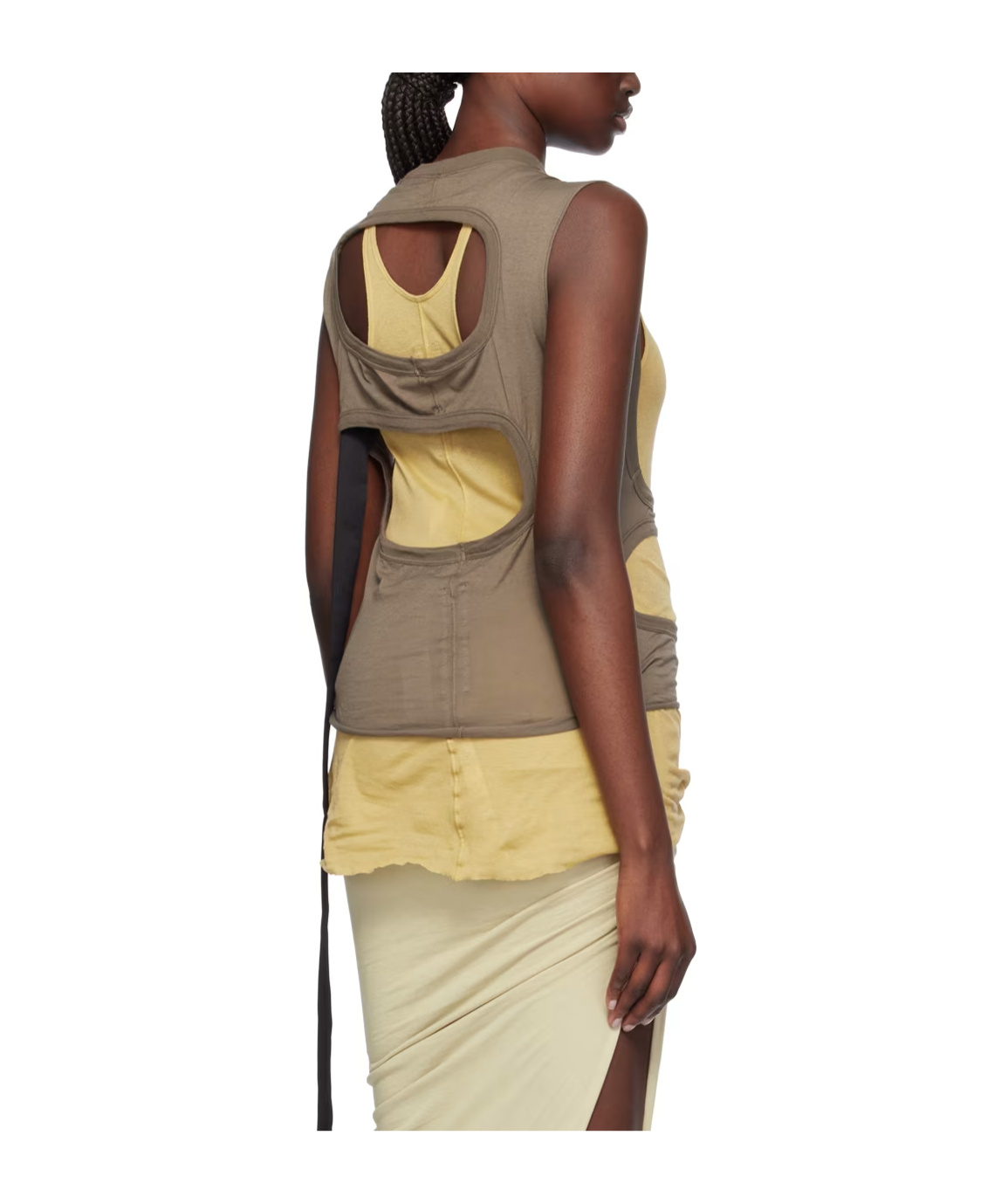 Rick Owens Drkshdw Gray Membrane I Tank Top In Green