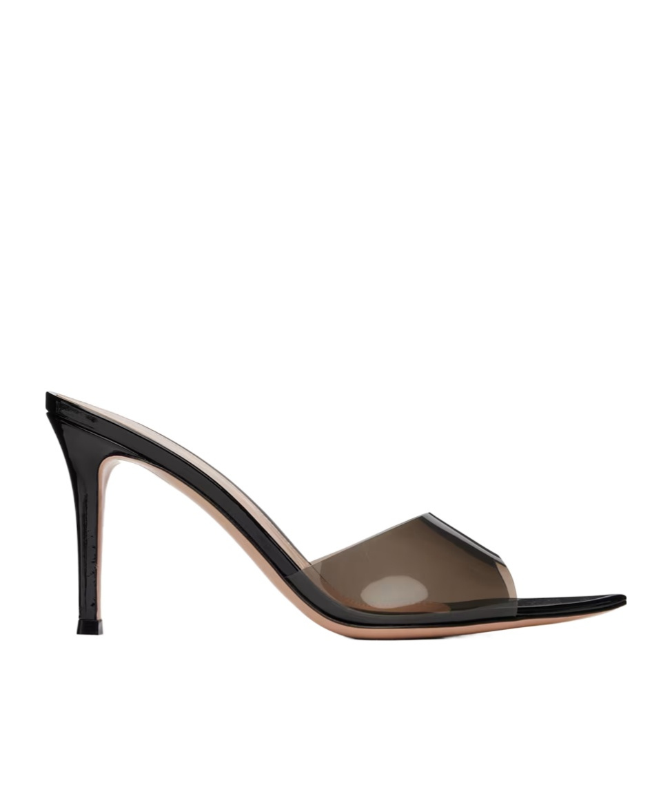 Gianvito Rossi Elle 85 Pointed Toe Mules In Black