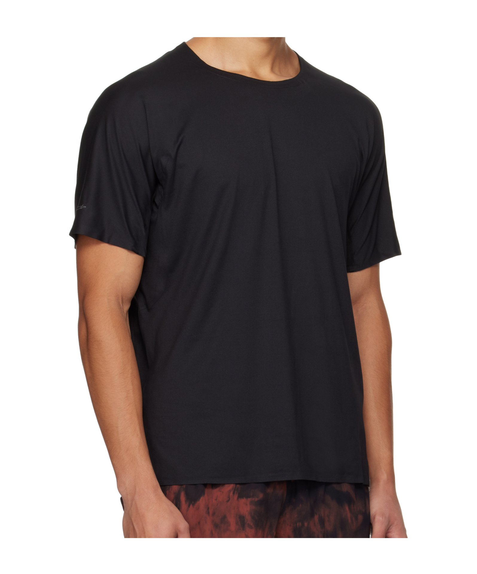 Y-3 Running Short Sleeve Tee In Black