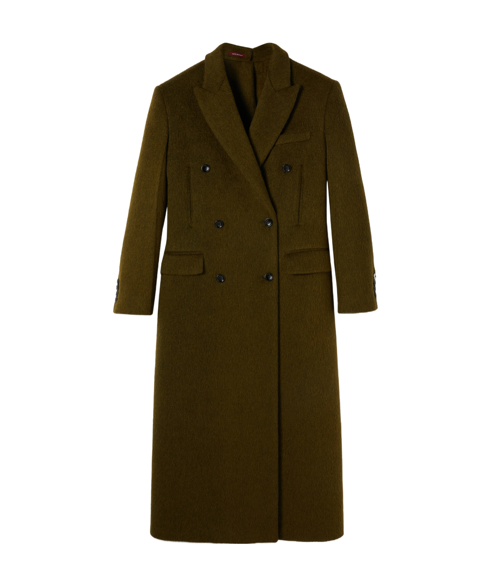 Gucci Green Lightweight Wool Mohair Coat In Brown