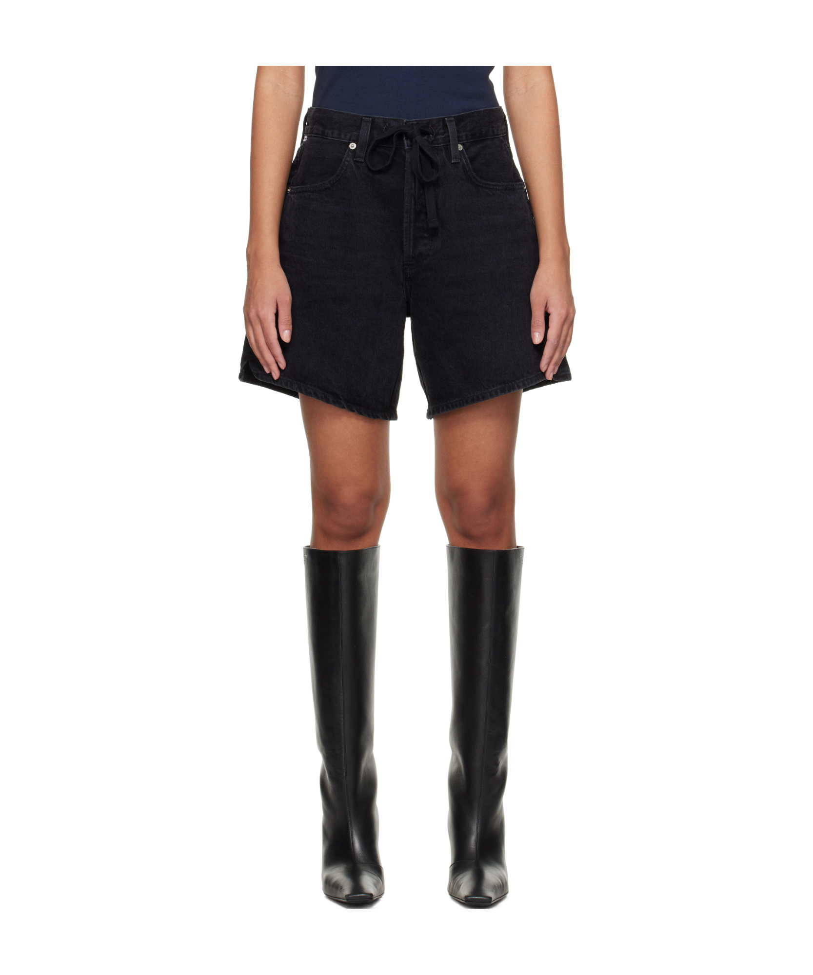 Citizen Of Humanity Brynn Denim Shorts In Black