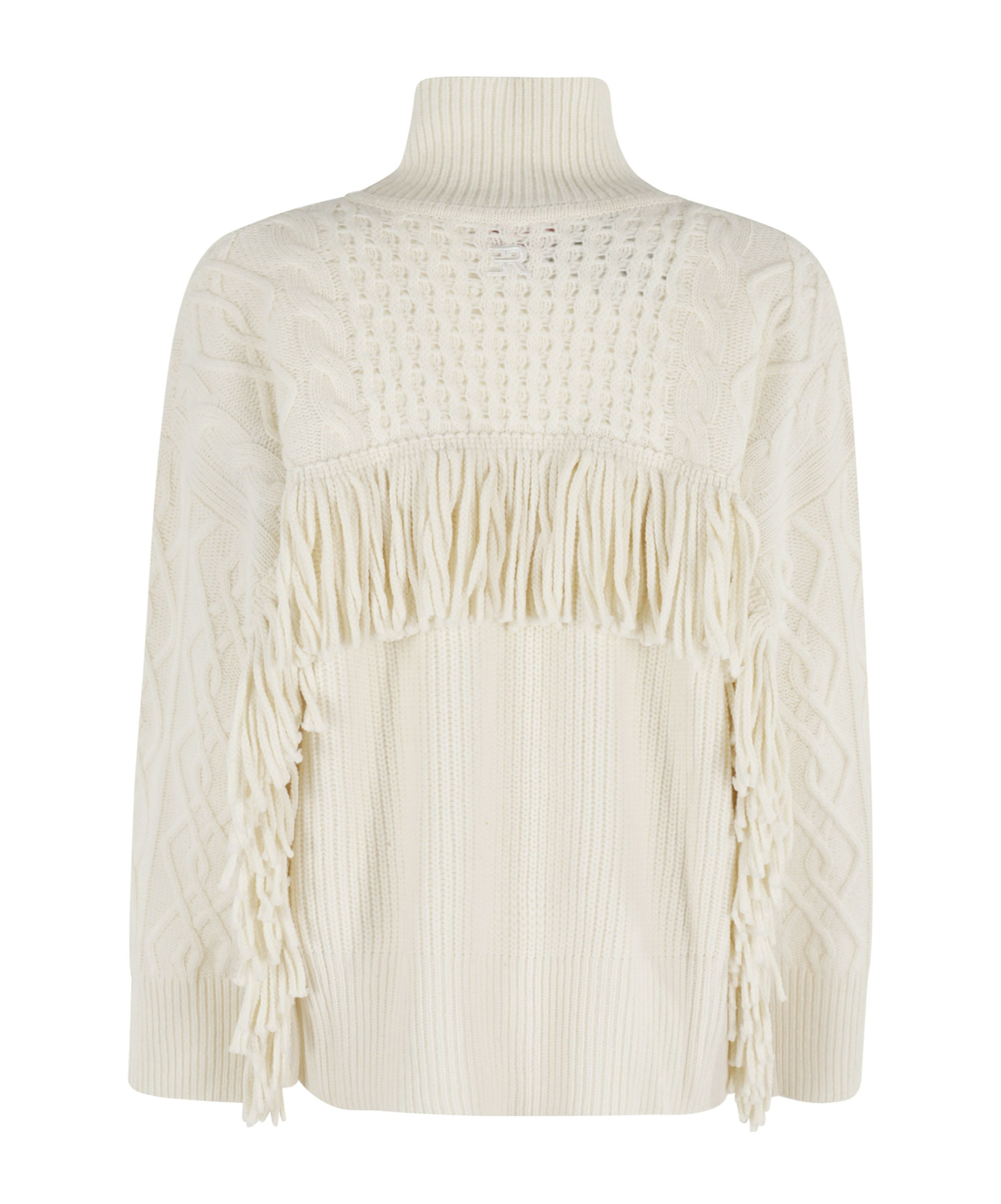 Ermanno Firenze Turtleneck Long-sleeved Sweater In White