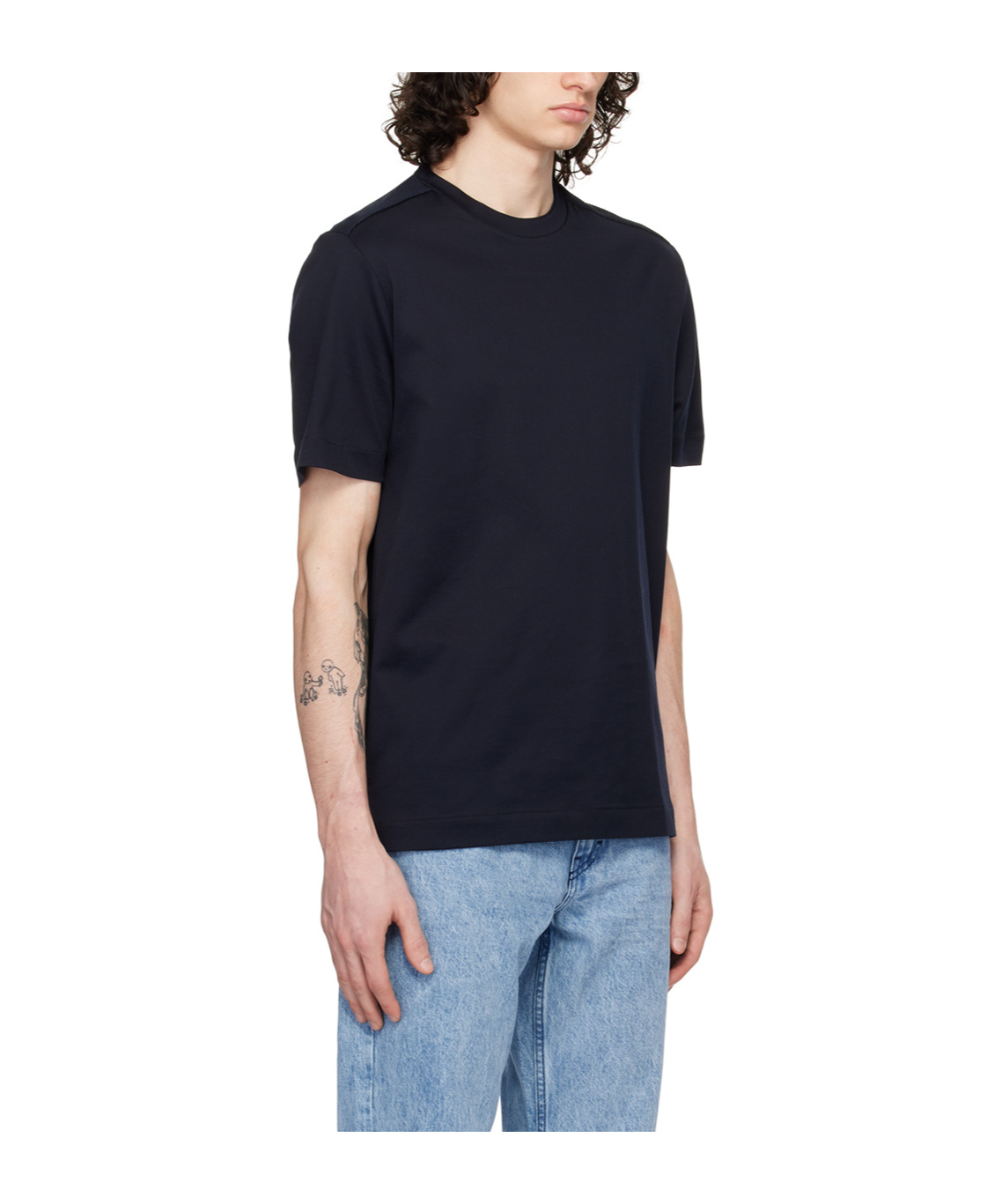 Hugo Boss Cotton-ripstop Regular-fit T-shirt With Plain Trims In Burgundy