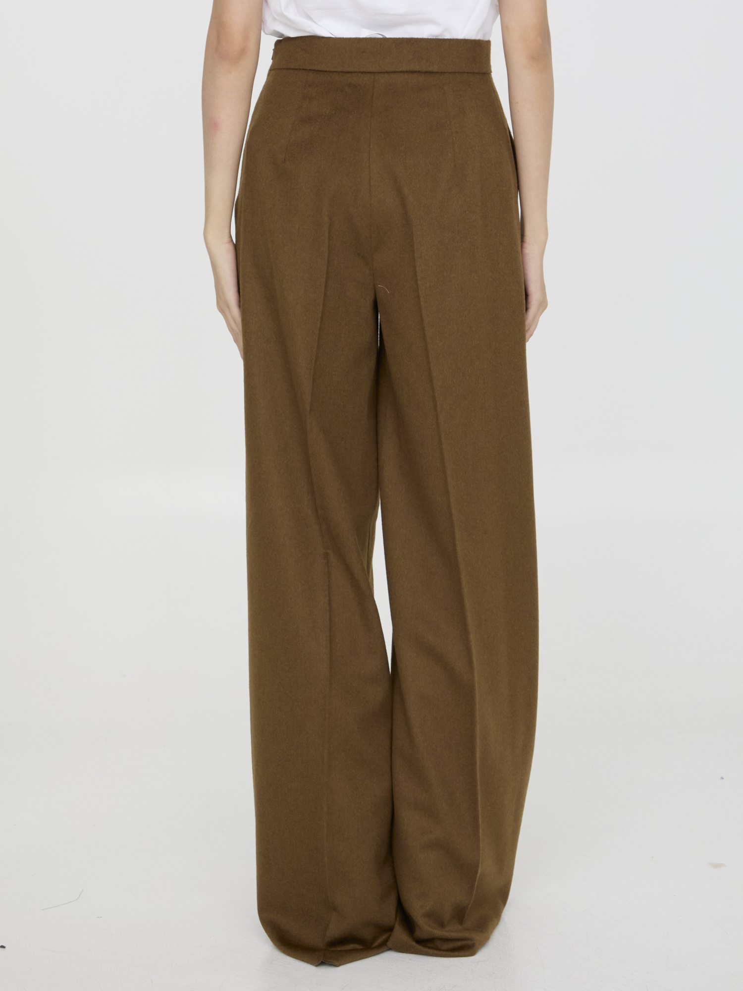 Max Mara Wide-leg Casual Pants In Brown