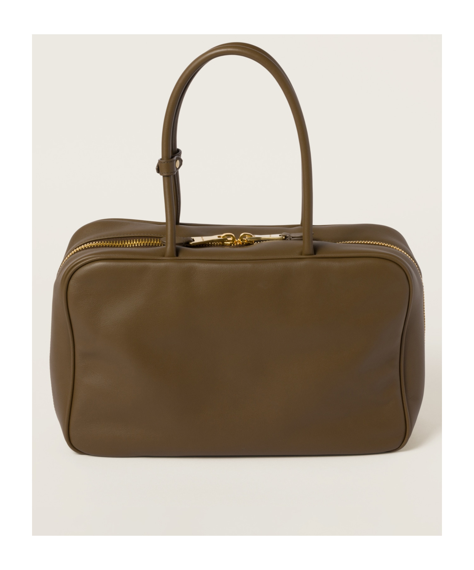 Miu Miu Leather Beau Tote Bag In Brown