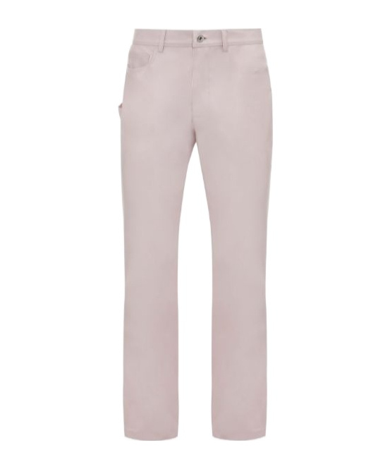 Jw Anderson Logo-patch Cotton Trousers In Pink