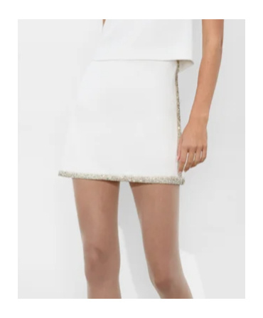 Alice And Olivia A-line Skirt In White