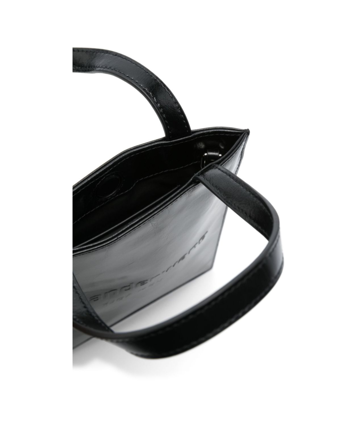 Alexander Wang Small Pinch Leather Tote Bag In Black