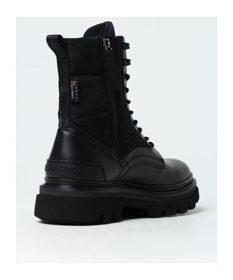 Woolrich Black Padded Ankle Boot In Black