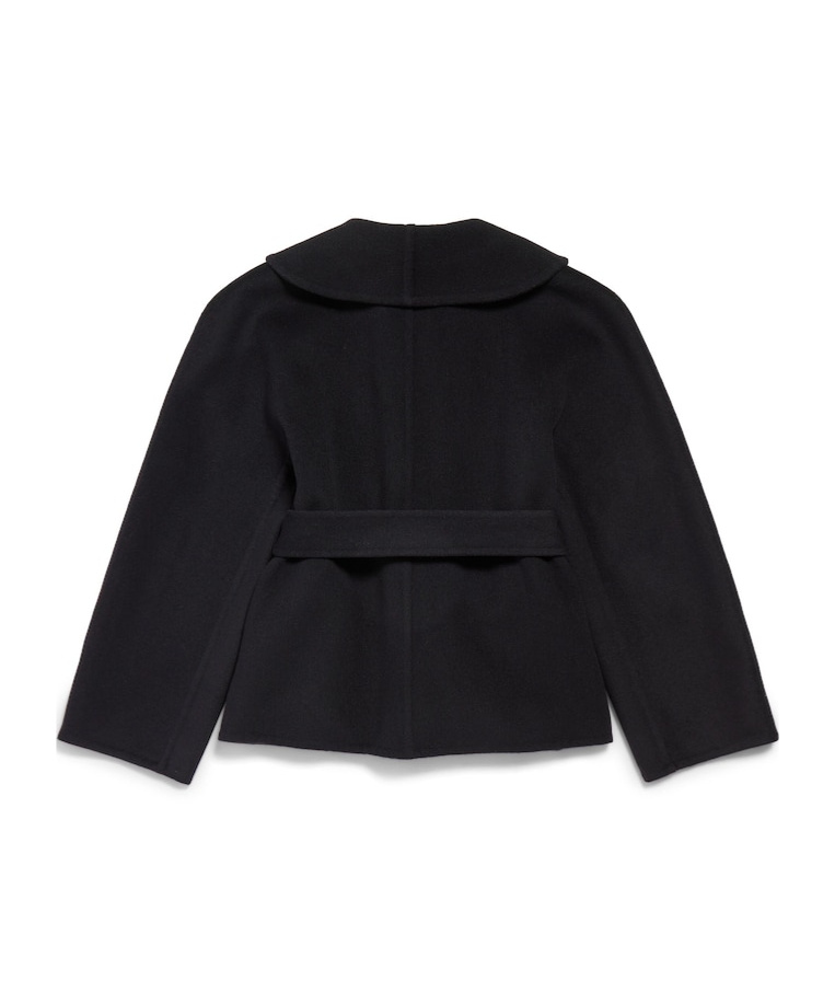 Balenciaga Women's Short Wrap Coat In Black In Black