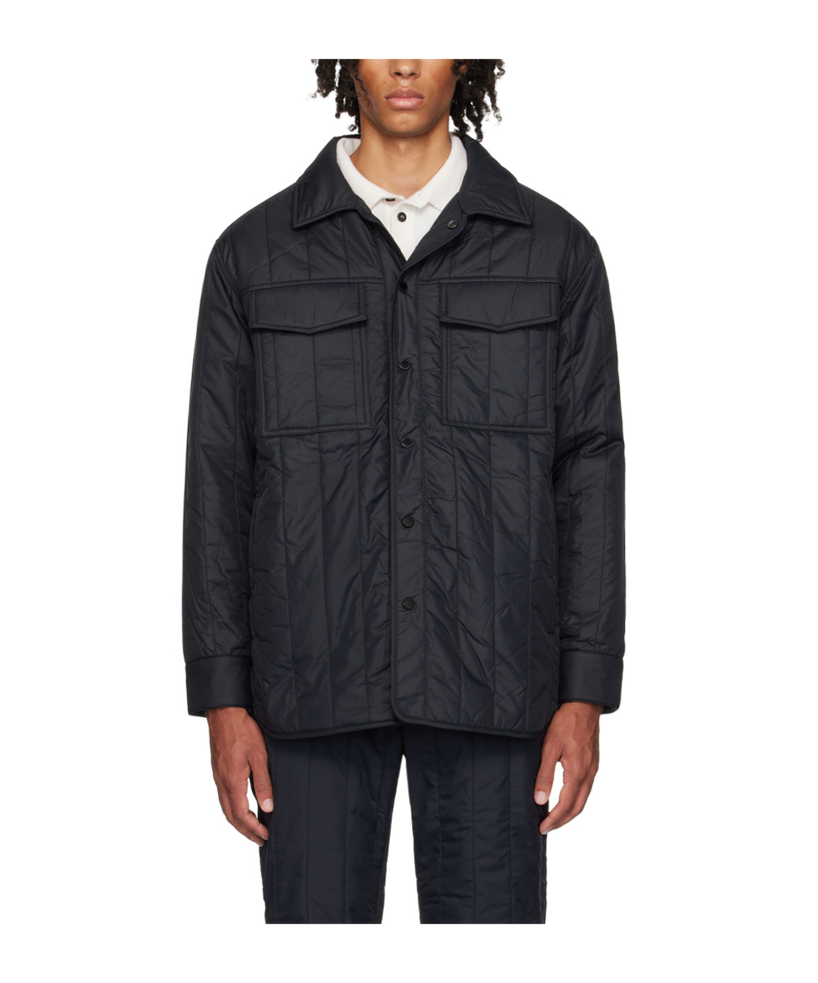 Canada Goose Lapel Quilted Casual Jacket In Black