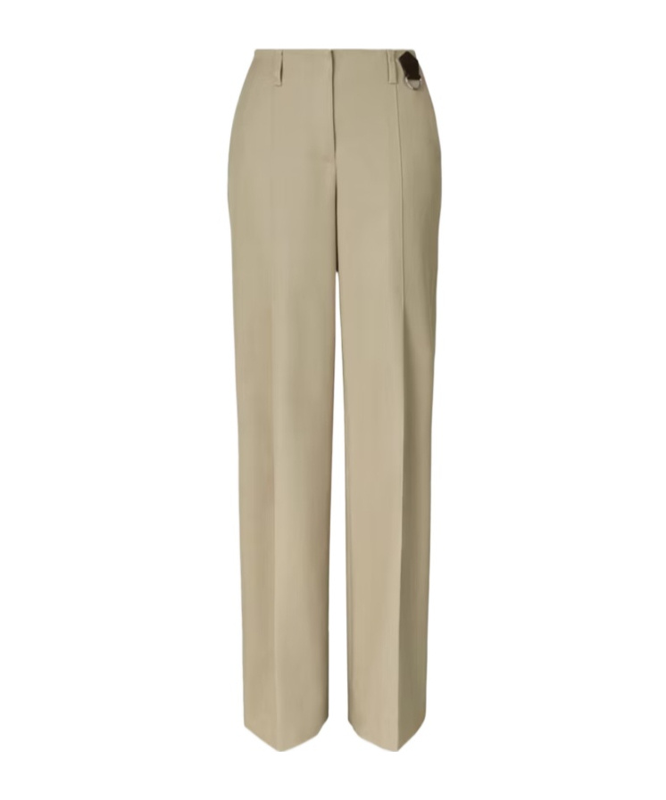 Tory Burch Distressed Cotton Trousers In Brown