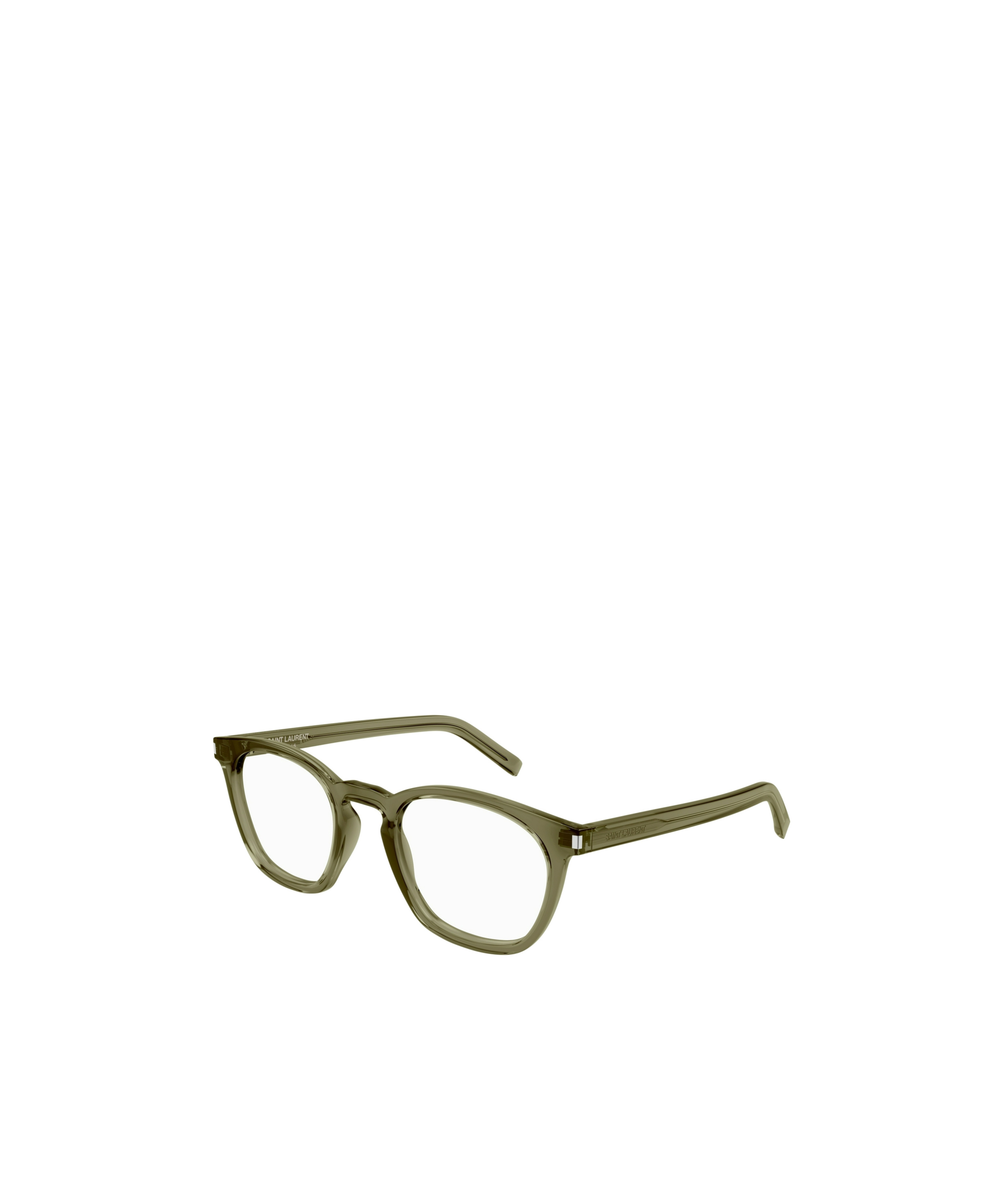 Saint Laurent Sl 28 Square-frame Glasses In Green