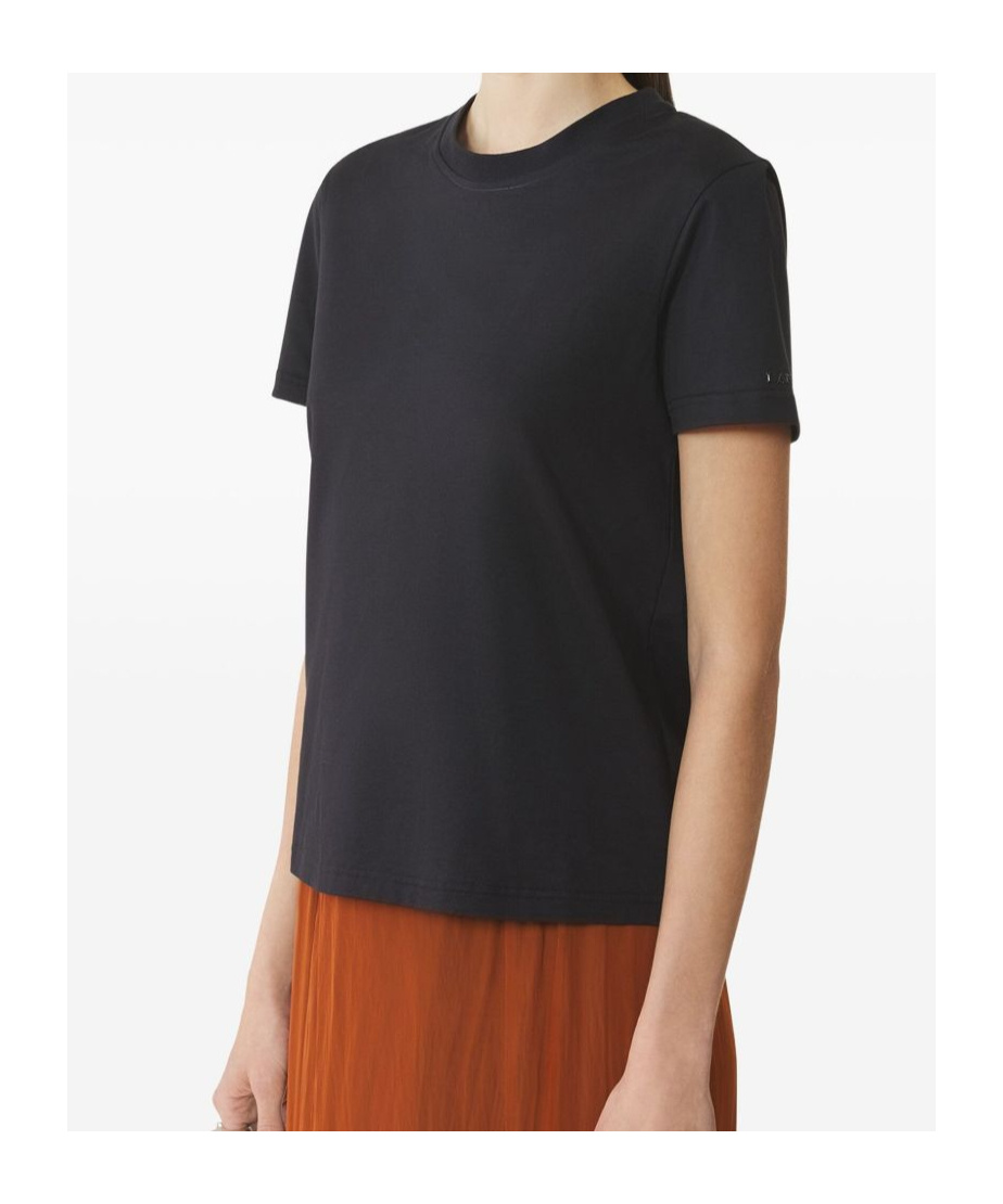 Lanvin Cotton T-shirt With Ribbon Detail In Black
