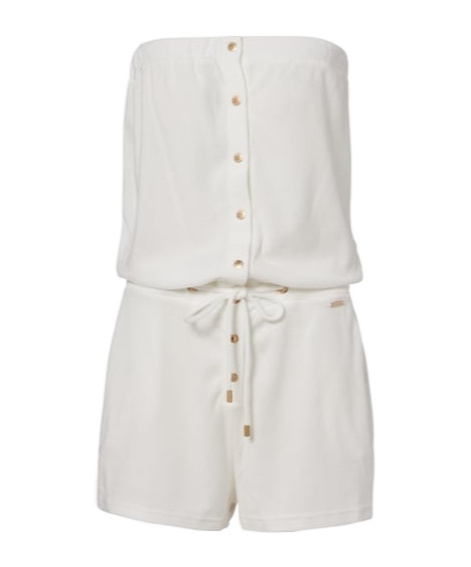 Melissa Odabash Venus Cotton-blend Romper In White