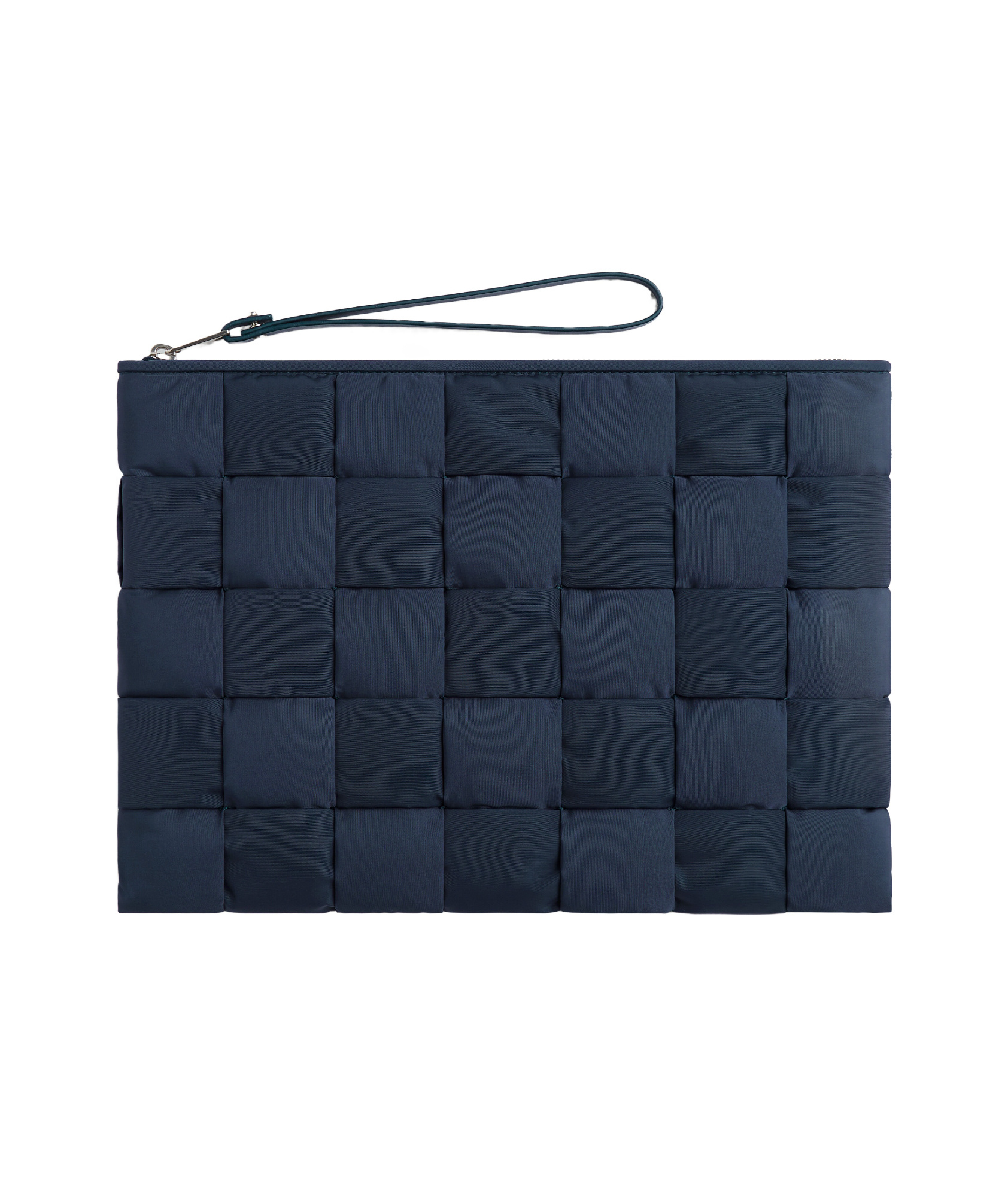 Bottega Veneta Large Cassete Padded Clutch Bag In Blue