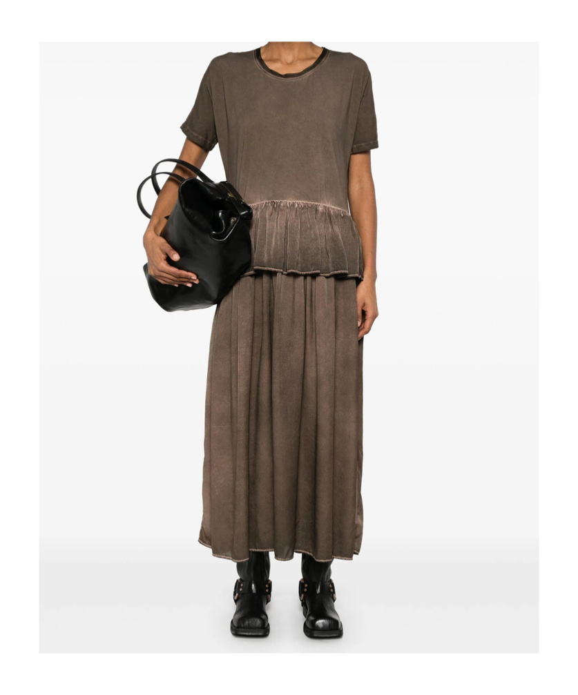 Uma Wang Short Sleeve Dress In Brown