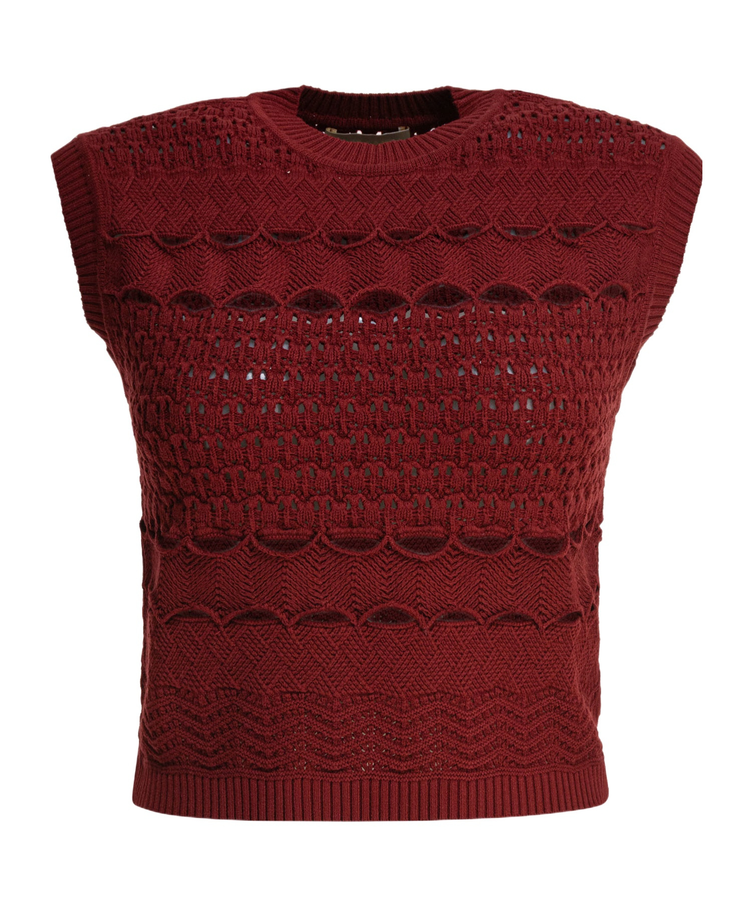 Elie Saab Crochet Crop Top Fireball Lilys Crochet In Red