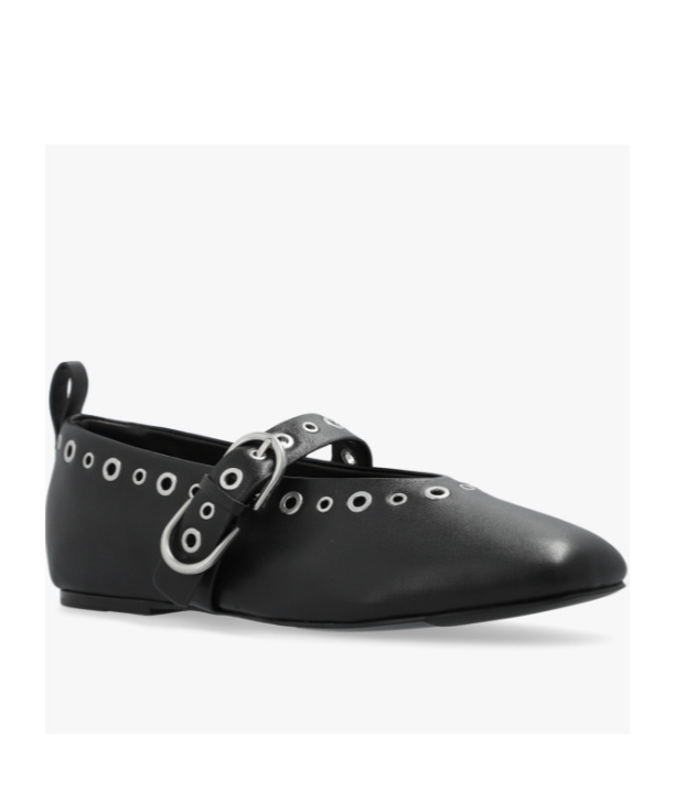 Rag & Bone Black Spire Mary Jane Ballerina Flats In Black