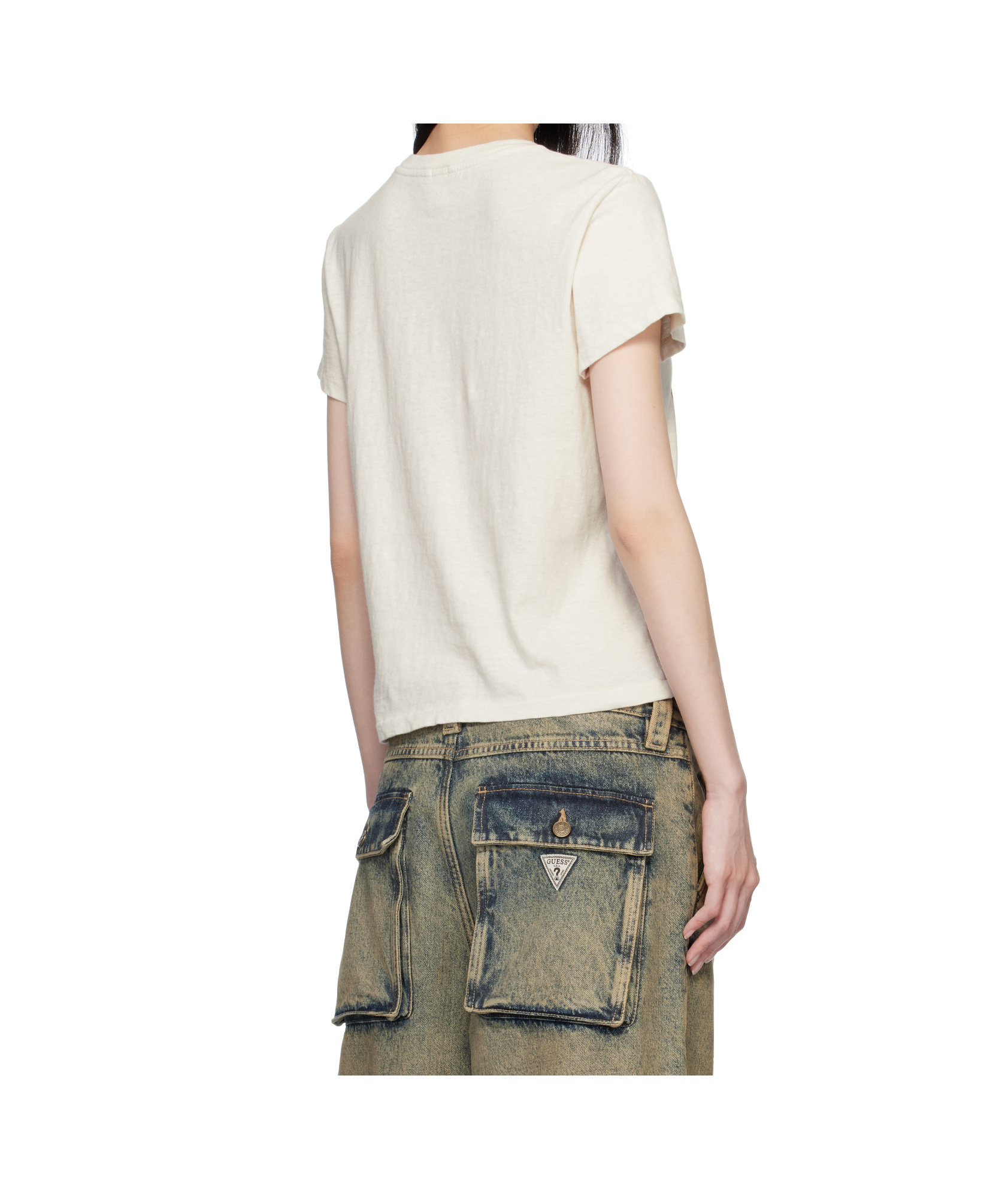 Re/done Short Sleeve T-shirt In White
