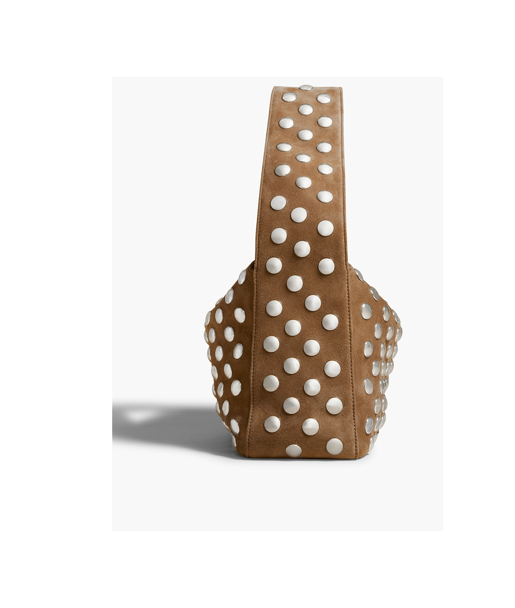 Khaite Nailed Shoulder Bag In Brown