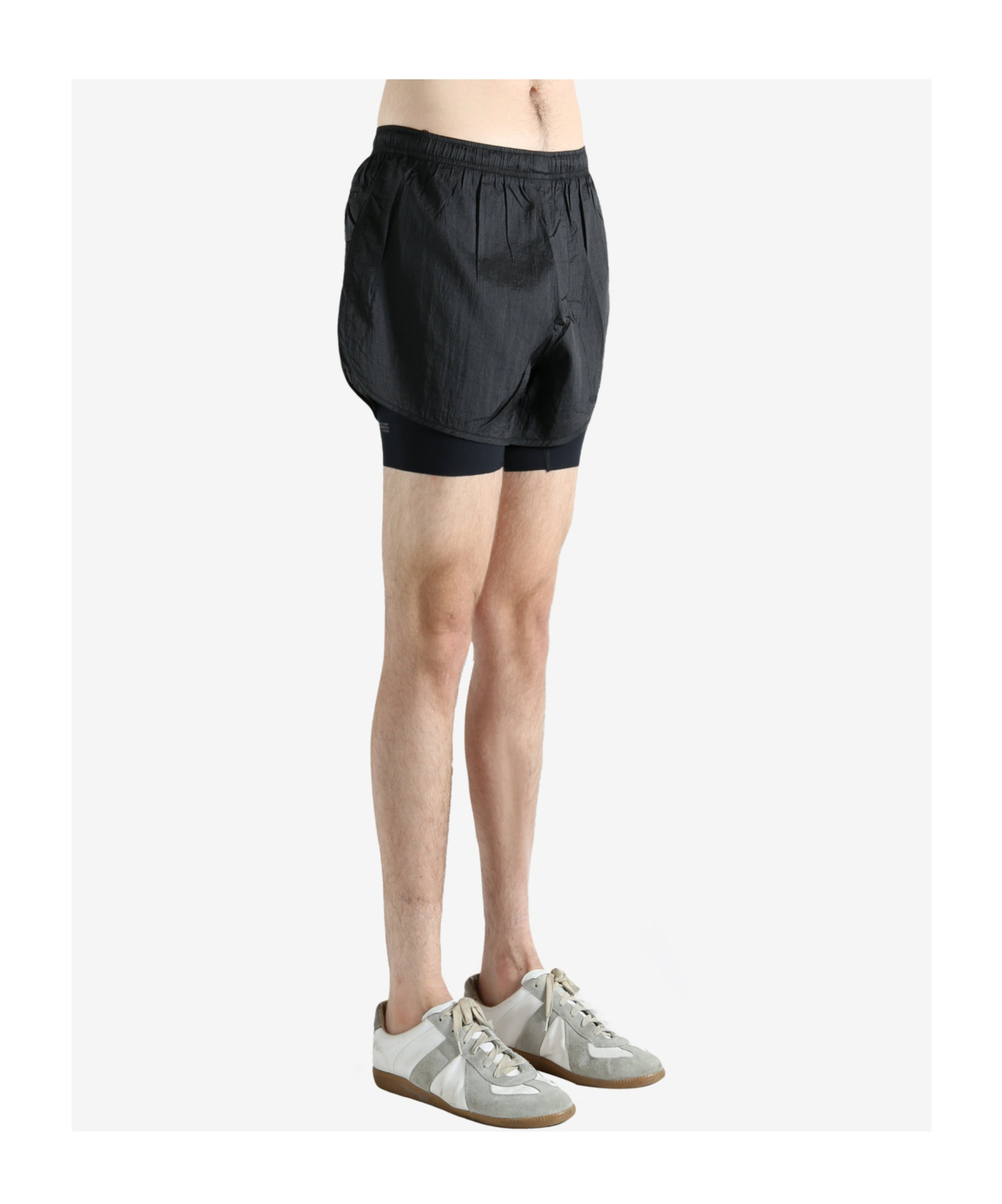 Satisfy Elastic Waist Sports Shorts In Black