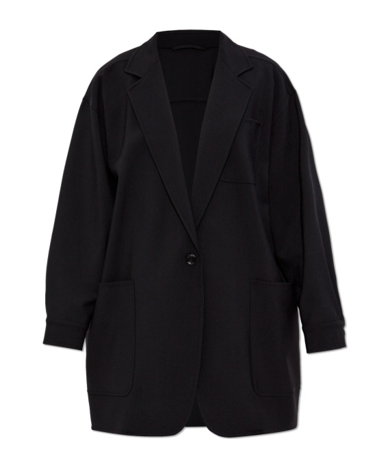 Shop Max Mara Orlaya Button Detailed Long-sleeved Jacket In Black