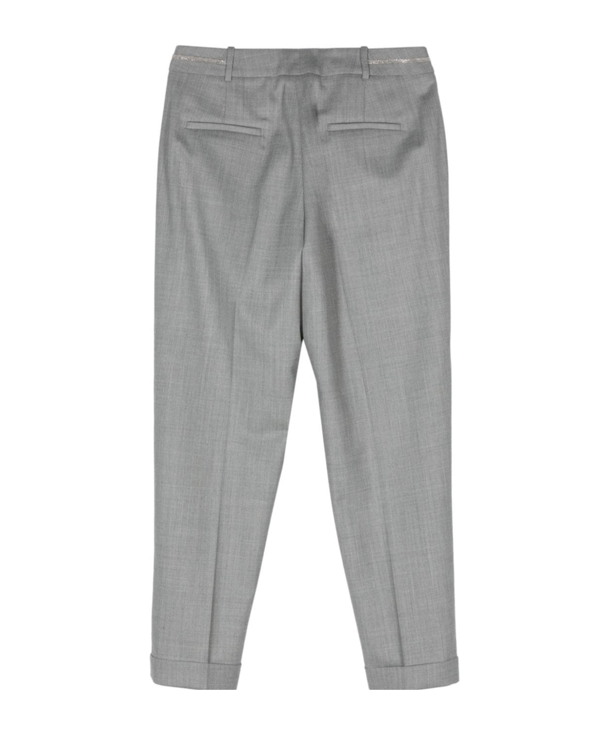Peserico Punto Luce-chain Trousers In Gray