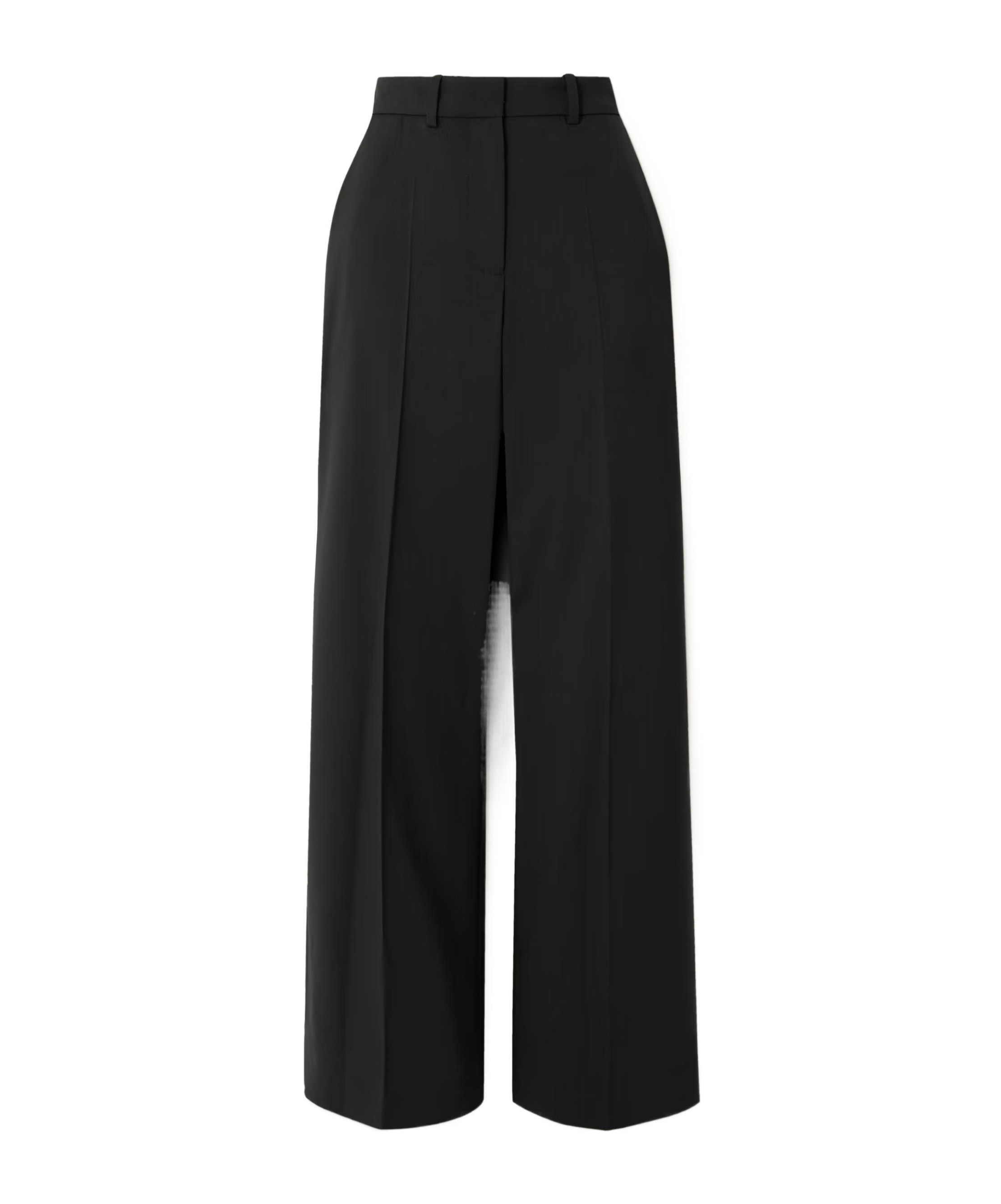 Joseph Pleated Stretch-wool Twill Straight-leg Pants In Black
